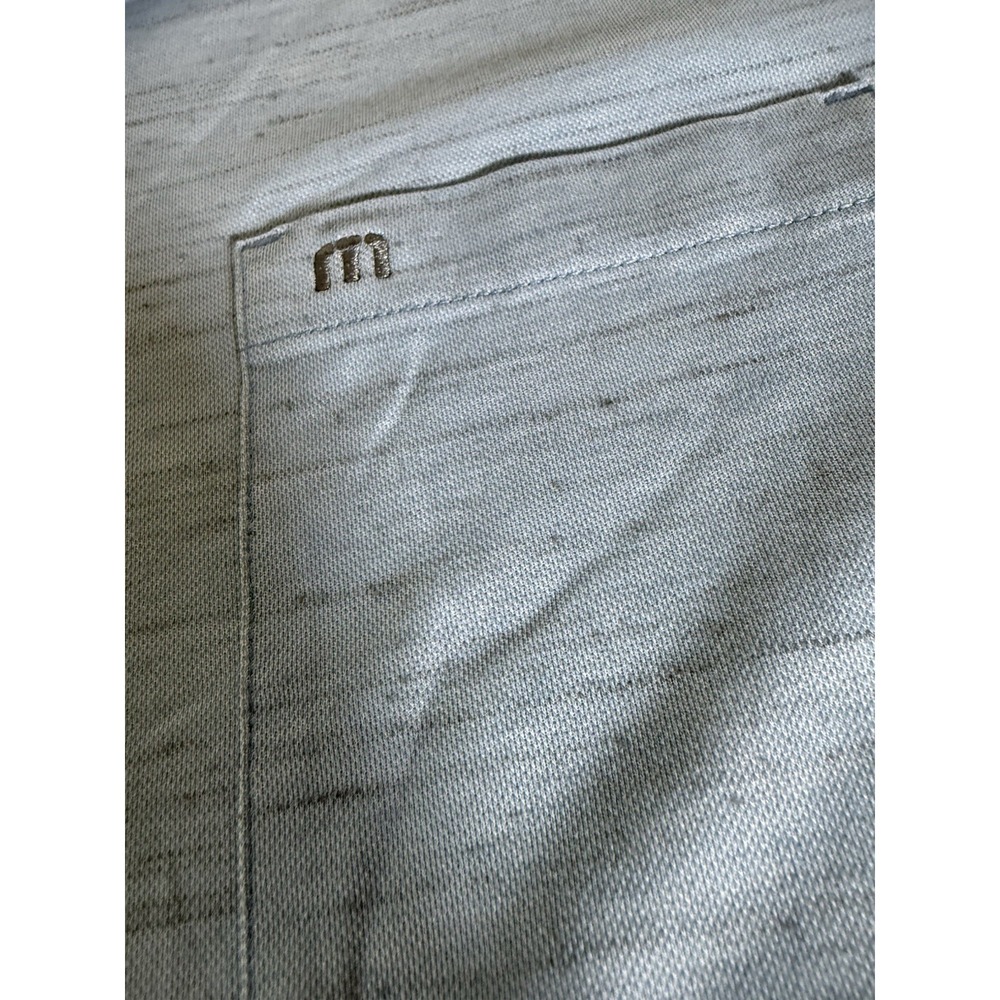 Travis Mathew Shirt Adult Extra Large Light Blue Polo Pullover Pima Golf Mens - Picture 4 of 10